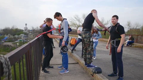 Prepare jump group Stock Footage 68348980