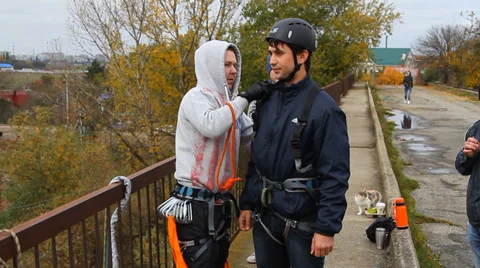 Prepare jump man Stock Footage 33610911