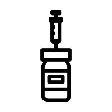 Prepare liquid for injection Stock Illustration