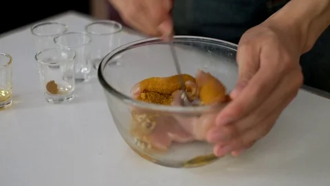 Prepare marinade Stock Footage 73079888