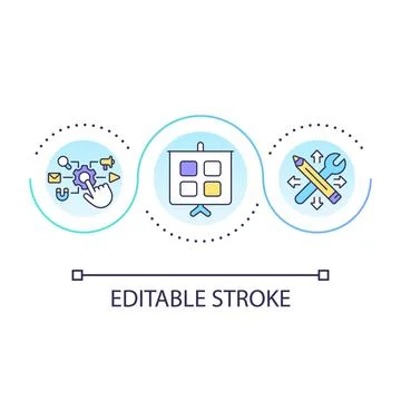 Prepare presentation loop concept icon 스톡 일러스트