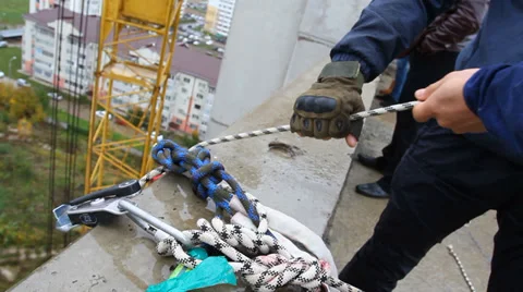 Prepare rope system Stock Footage 33612936