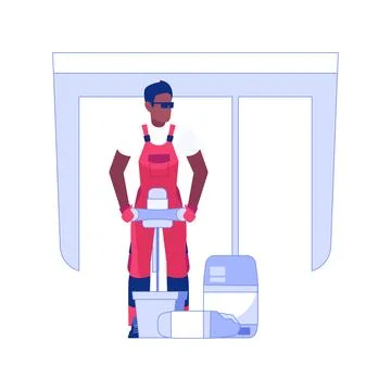 Prepare tile adhesive isolated concept vector illustration. Ilustración de archivo