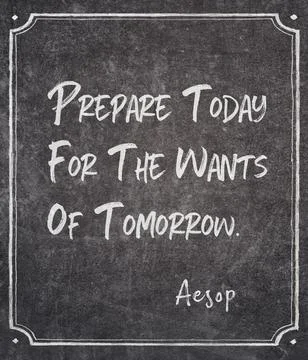 Prepare today Aesop Stock Illustration