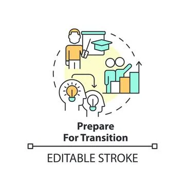 Prepare for transition concept icon Stock Illustration
