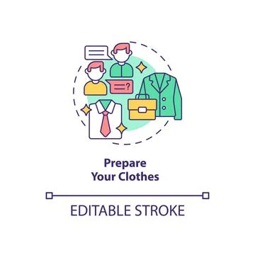 Prepare your clothes concept icon Stock Illustration
