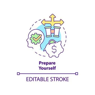 Prepare yourself concept icon Stock Illustration