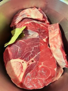 Prepared beef for broth Stock Photos
