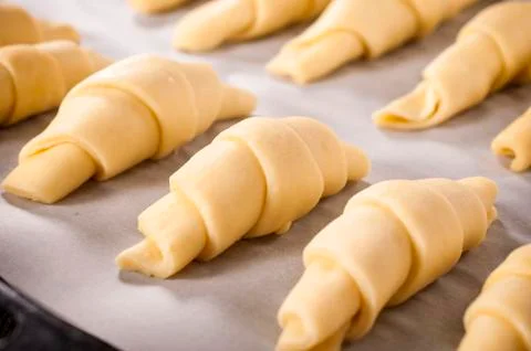 Prepared croissants Stock Photos