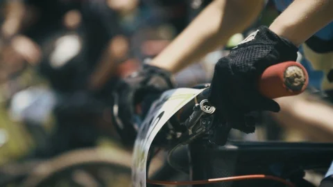 Prepared cyclist for race Stock Footage 100652890