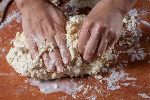 Prepared dough Foto stock