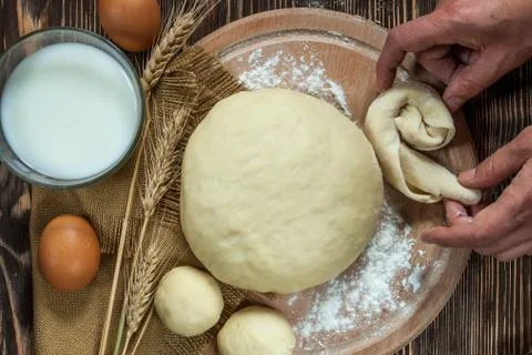 Prepared dough Foto stock
