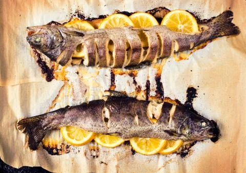 Prepared mackerel Stock Photos