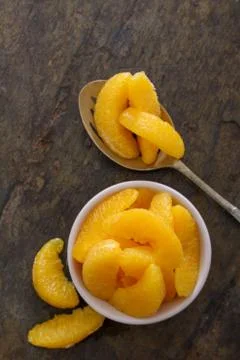 Prepared orange segments Stock Photos