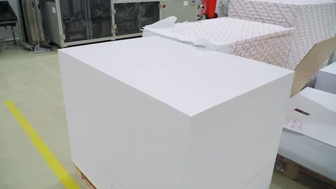 Prepared stack of paper for printing books Stock-Footage 167735723