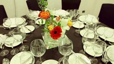 Prepared table Stock Footage 77052045