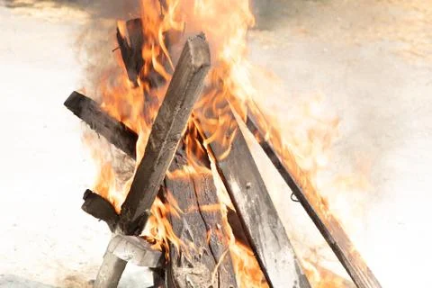 Preparedness  for fire drill and  training ,detail of fire Stock Photos