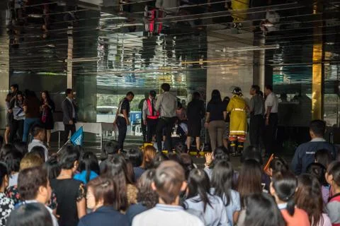 Preparedness for fire drill Foto stock