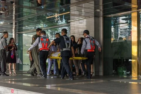 Preparedness for fire drill Foto stock