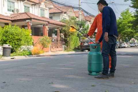 Preparedness for fire drill Stock-Fotos