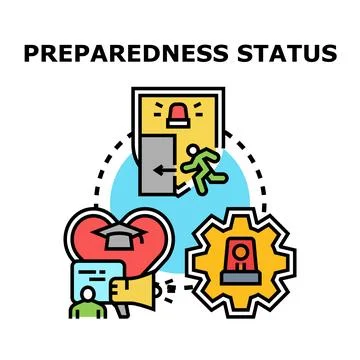 Preparedness status vector concept illustration Stock Illustration