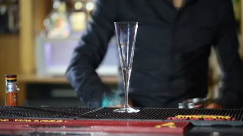 Prepares alcoholic cocktail Video stock 61447341
