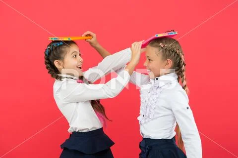 Preparing activity books. Reading skills. Study language. Knowledge day. Break Stock Photos