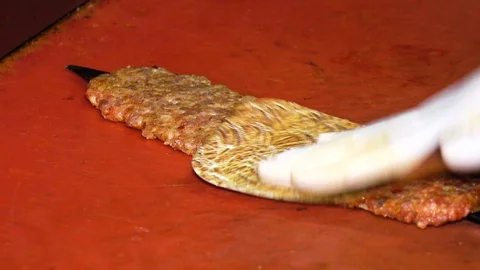 Preparing adana kebap Stock Footage 98452282