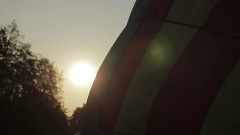 Preparing air balloons for the flight Stock Footage 144543247