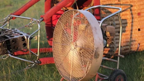 Preparing air balloons for the flight Stock Footage 144543935