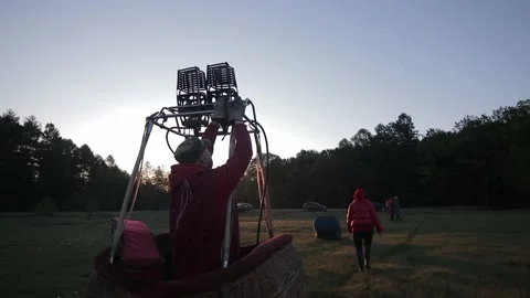 Preparing air balloons for the flight Video stock 144558006