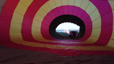 Preparing air balloons for the flight Stock Footage 144560114