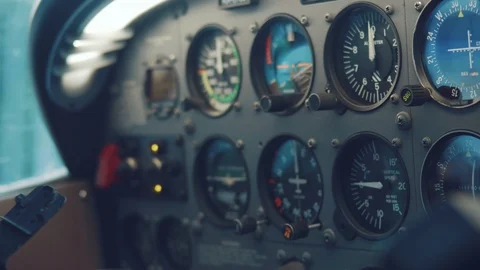 Preparing the aircraft for flight. Instrument setup. Close-up Stock Footage 125709664