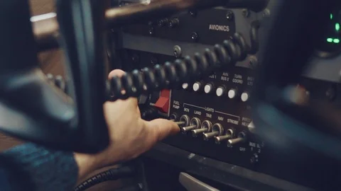 Preparing the aircraft for flight. Instrument setup. Close-up Stock Footage 126212953