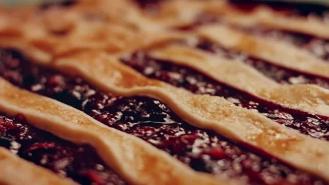 Preparing American flag mixed Berry Pie. Video transition effect Stock Footage 231864586