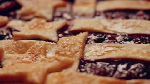 Preparing American flag mixed Berry Pie. Video transition effect Stock Footage 231864913
