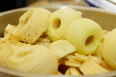 Preparing and making apple pies Stock Photos