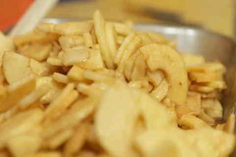 Preparing and making apple pies Stock Photos