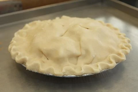 Preparing and making apple pies Stock Photos