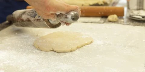 Preparing and making apple pies Stock Photos