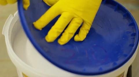 Preparing and Painting Wall, sequence multiple shots, #10 Home Improvement HD Stock Footage 34466206