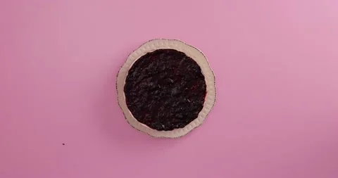 Preparing and serving a cheesecake Video stock 133820023