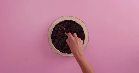 Preparing and serving a cheesecake Video stock 133820083