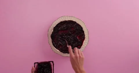 Preparing and serving a cheesecake Stock Footage 133820147