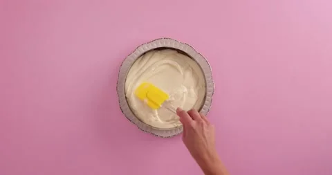 Preparing and serving a cheesecake Stock Footage 133821398