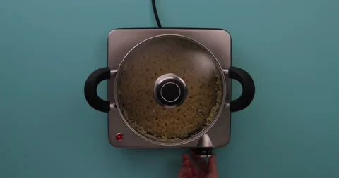 Preparing and serving quinoa burger Stock Footage 132145637