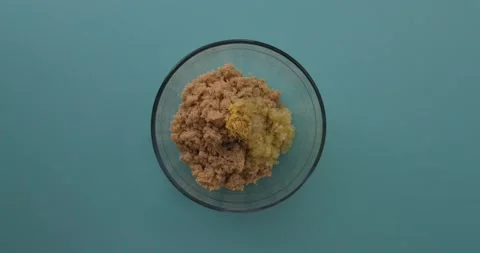 Preparing and serving quinoa burger Stock Footage 132145699