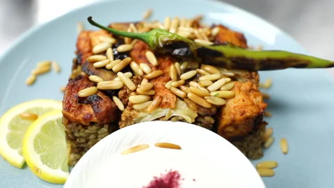 Preparing arabic food Stock Footage 146582982