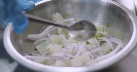 Preparing Authentic Peruvian Ceviche – Culinary Stock Video Stock Footage 290999620