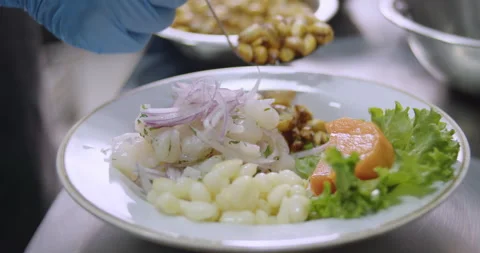Preparing Authentic Peruvian Ceviche – Culinary Stock Video Stock Footage 290999707